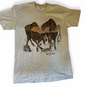 Vintage men’s Reno Nevada Moose T shirt Real American Action Wear 1981 Large